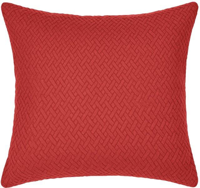 Jacquard Kissenbezug von JMG Clothing in Rot, quadratisch, B/B: 50 x 50 cm - Bild 1