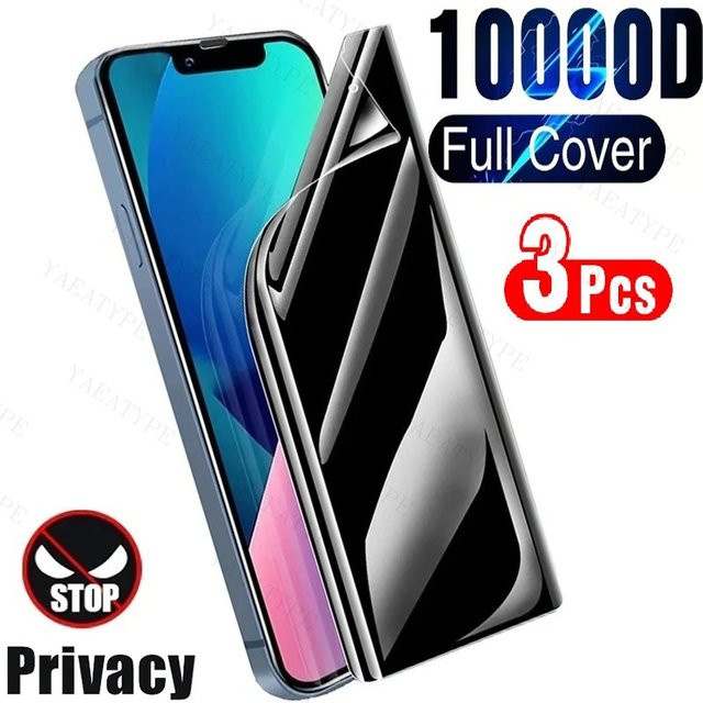 3er-Pack Privatsphäre Hydrogel-Displayschutz für Vivo V21E V50 Lite 5G V40 SE X200 Pro Mini Ultra Transparent - Bild 1