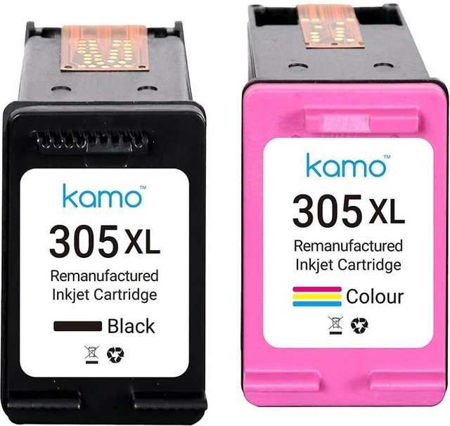 Kamo 305 XL Tintenpatronen Multipack kompatibel mit HP 305, farbig, für HP Deskjet 2721 2710 2710e 2720 2722e 2721e - Bild 1