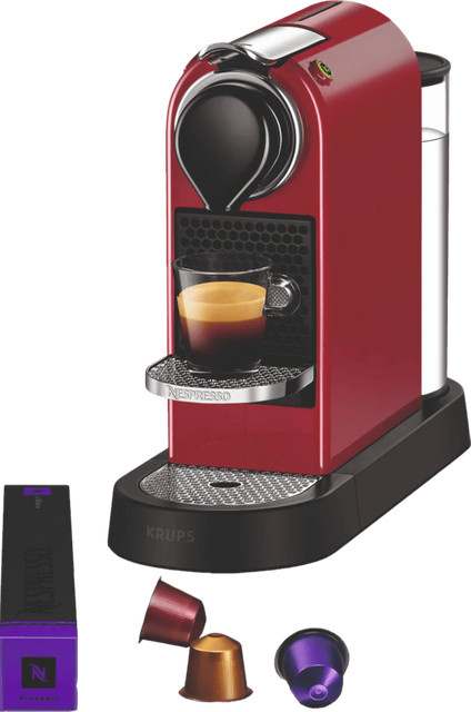 Krups Nespresso Citiz XN7415 Kapselkaffeemaschine in Kirschrot mit programmierbarer Portionierung und Auto-Shutoff - Bild 1