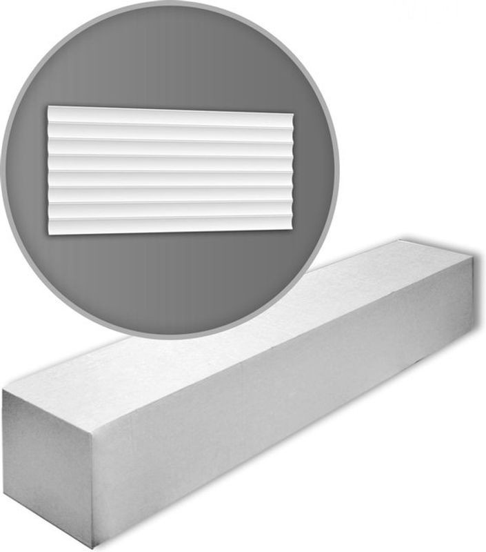 Orac Decor Wandpaneele W109-box Set aus 12 geometrischen Zierlementen in Weiß, 24 m Gesamtlänge aus Kunststoff - Bild 1