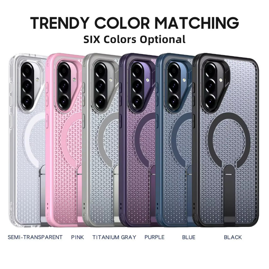 Magnetische Schutzhülle mit Netz-Wärmeableitung für Samsung Galaxy A57 A37 A17 A07 A56 A36 A26 A16 A06 A55 A35 A15 A05S in Blau - Bild 5