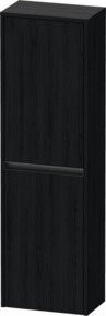 Duravit Halbhochschrank Ketho.2 in Schwarz mit 2 Türen, B/T/H: 40 x 24 x 132 cm - Bild 1
