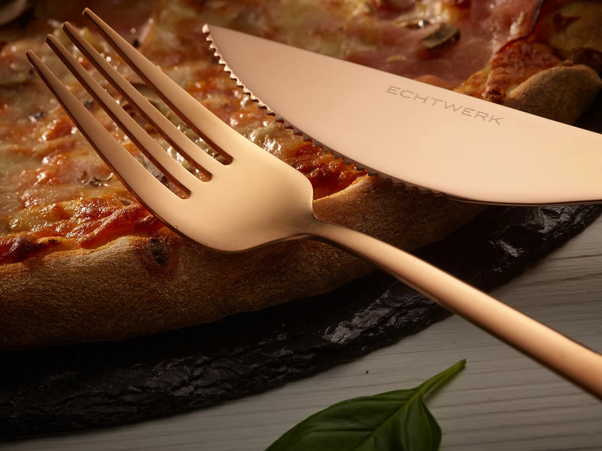 ECHTWERK Pizzabesteck Set Bari 4-tlg in Bronze und Kupfer - Bild 3