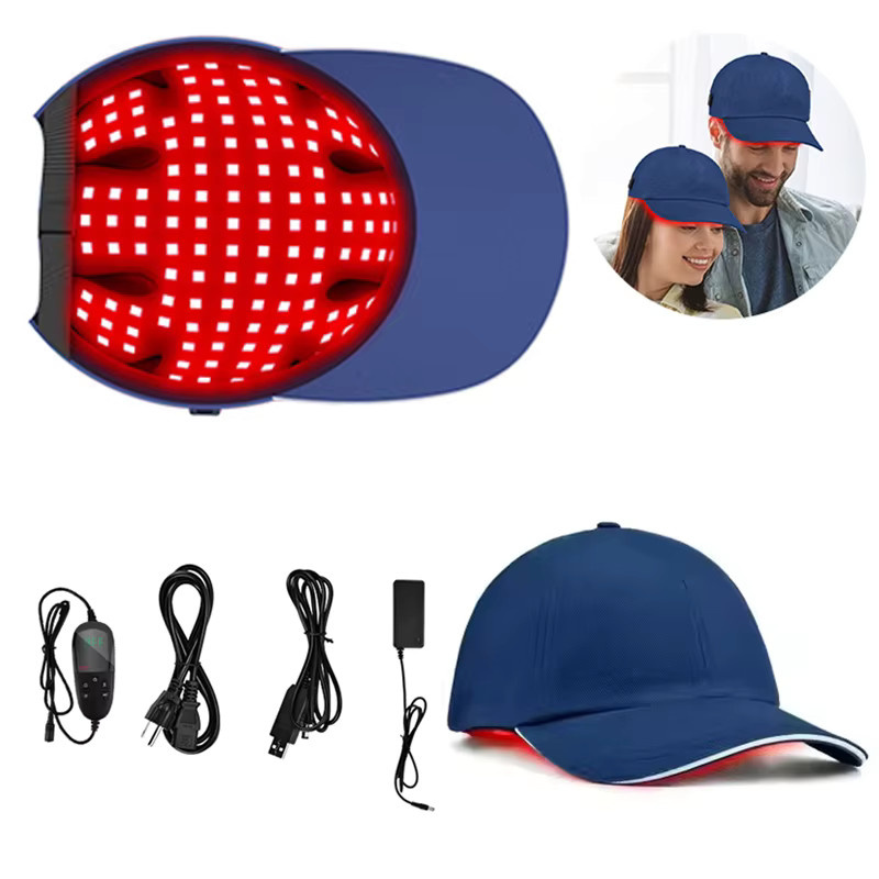 DH Beauty Infrarot-Mütze Rotlichttherapie-Gerät, Unisex, Blau - Bild 2