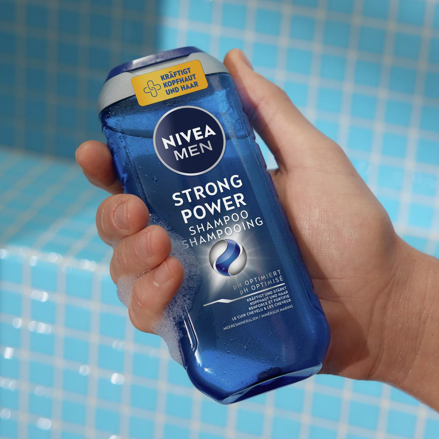 NIVEA Men Strong Power Shampoo, 250 ml, für schwaches und strapaziertes Haar - Bild 4
