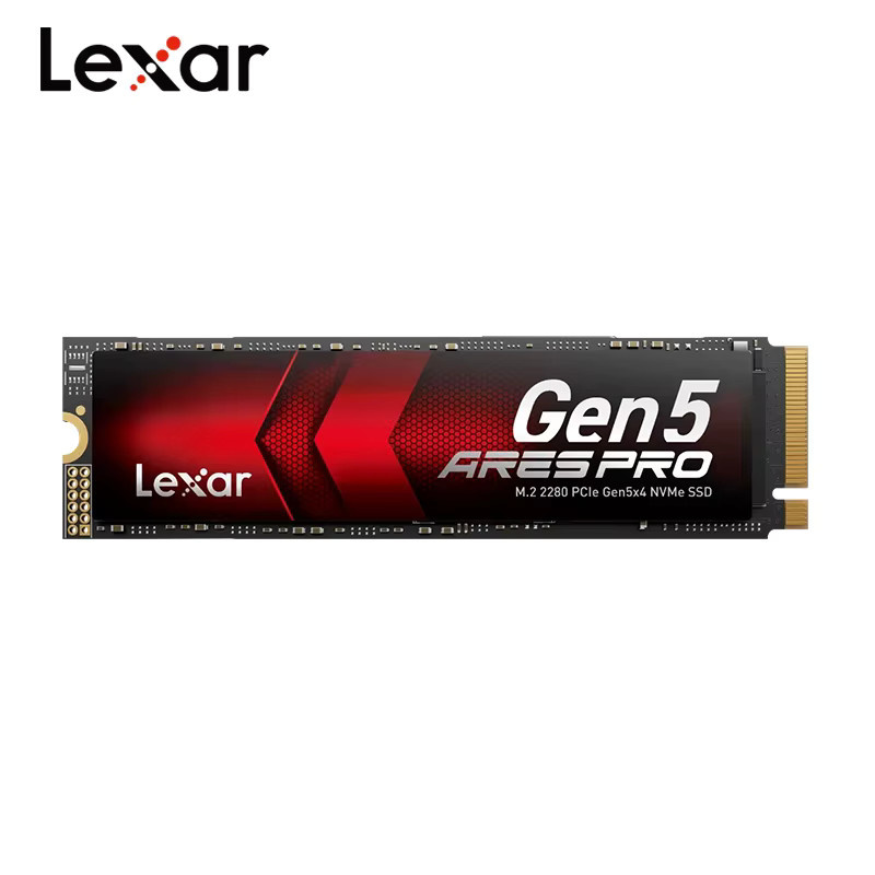 Lexar ARES PRO M.2 2280 PCIe 5.0 NVMe SSD Interne Festplatte mit Kühlkörper in Schwarz - Bild 2