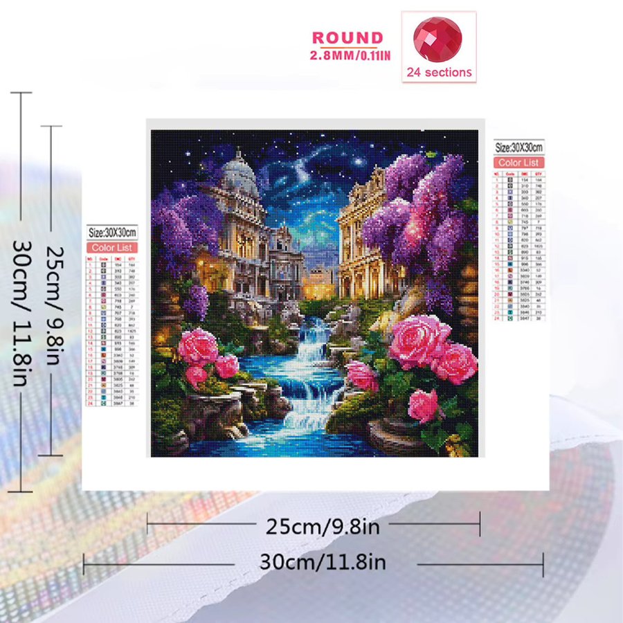 EverShine Diamant-Mosaik Set mit floralem Rosen-Motiv in Mehrfarbig für Erwachsene - Bild 2
