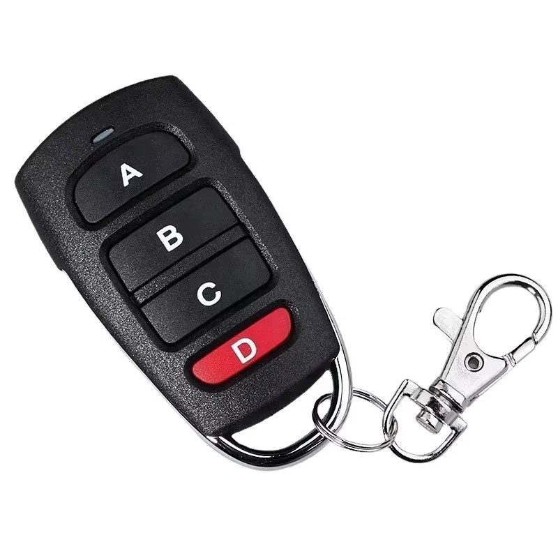 Universal 4 Tasten Garage Türöffner Fernbedienung zum Klonen für Auto und Tor, 433 MHz, Schwarz - Bild 4