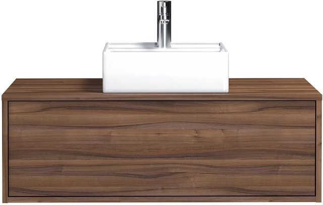 Vente-unique Einzelwaschtisch Teana in Natur Dunkelbraun, Breite: 94 cm - Bild 1