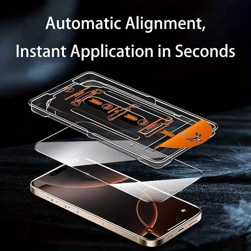 4er-Pack HD Clera Displayschutzfolie aus gehärtetem Glas für iPhone 17 16 15 Pro Max 16e 15 14 Plus 13 12 Mini XR XS Max, transparent - Bild 1
