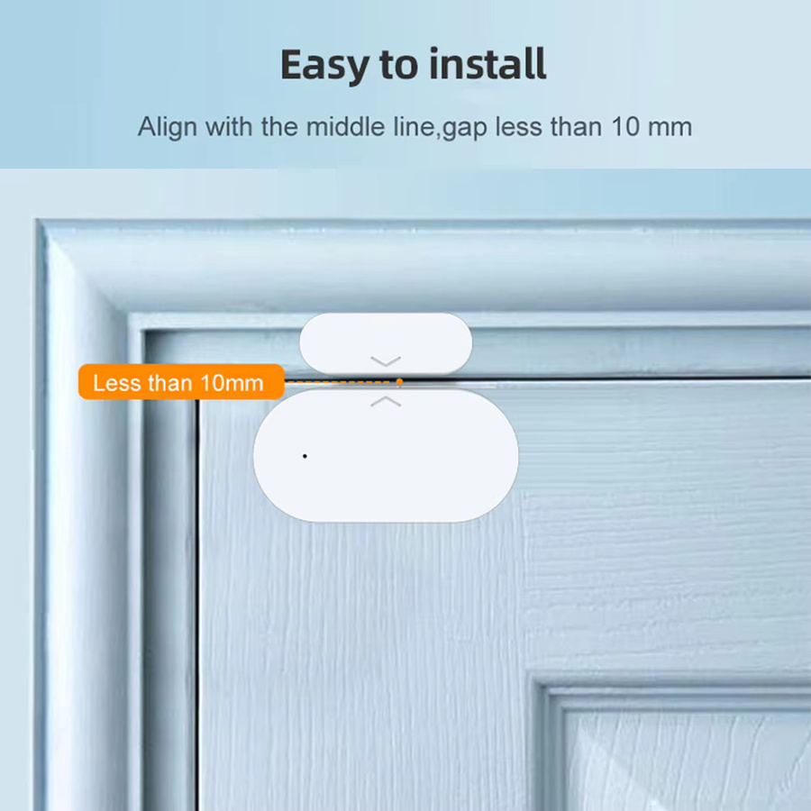 Tuya Zigbee Tür- und Fenstersensor in Weiß zur App-Steuerung mit Alexa und Yandex Unterstützung (Tuya Zigbee Hub erforderlich) - Bild 4