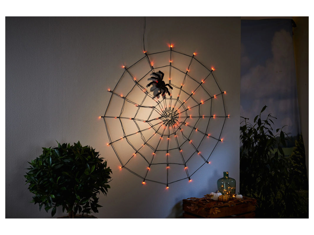 LIVARNO HOME LED-Spinnennetz in Orange - Bild 3