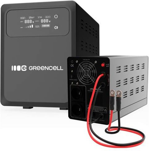 Green Cell USV Unterbrechungsfreie Stromversorgung 1200 VA in Schwarz - Bild 1
