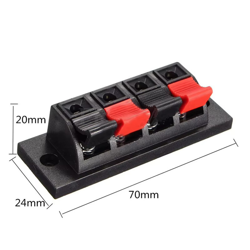 Si Tai&SH 2 4 6-Wege-Feder-Push-Release-Anschluss Lautsprecher-Klemmenleistenblock in Schwarz - Bild 2