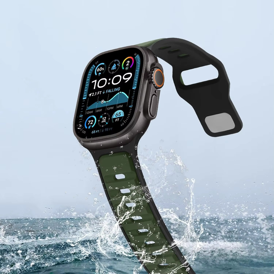 Uhrenarmband Silikon, Schwarz, Unisex - Bild 1