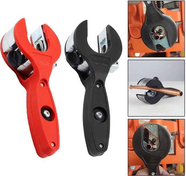 VIBRATITE Ratschenrohr-Rohrschneider für Edelstahl, Kupfer und Aluminium in Schwarz, Schneidbereich 8–29 mm - Bild 1