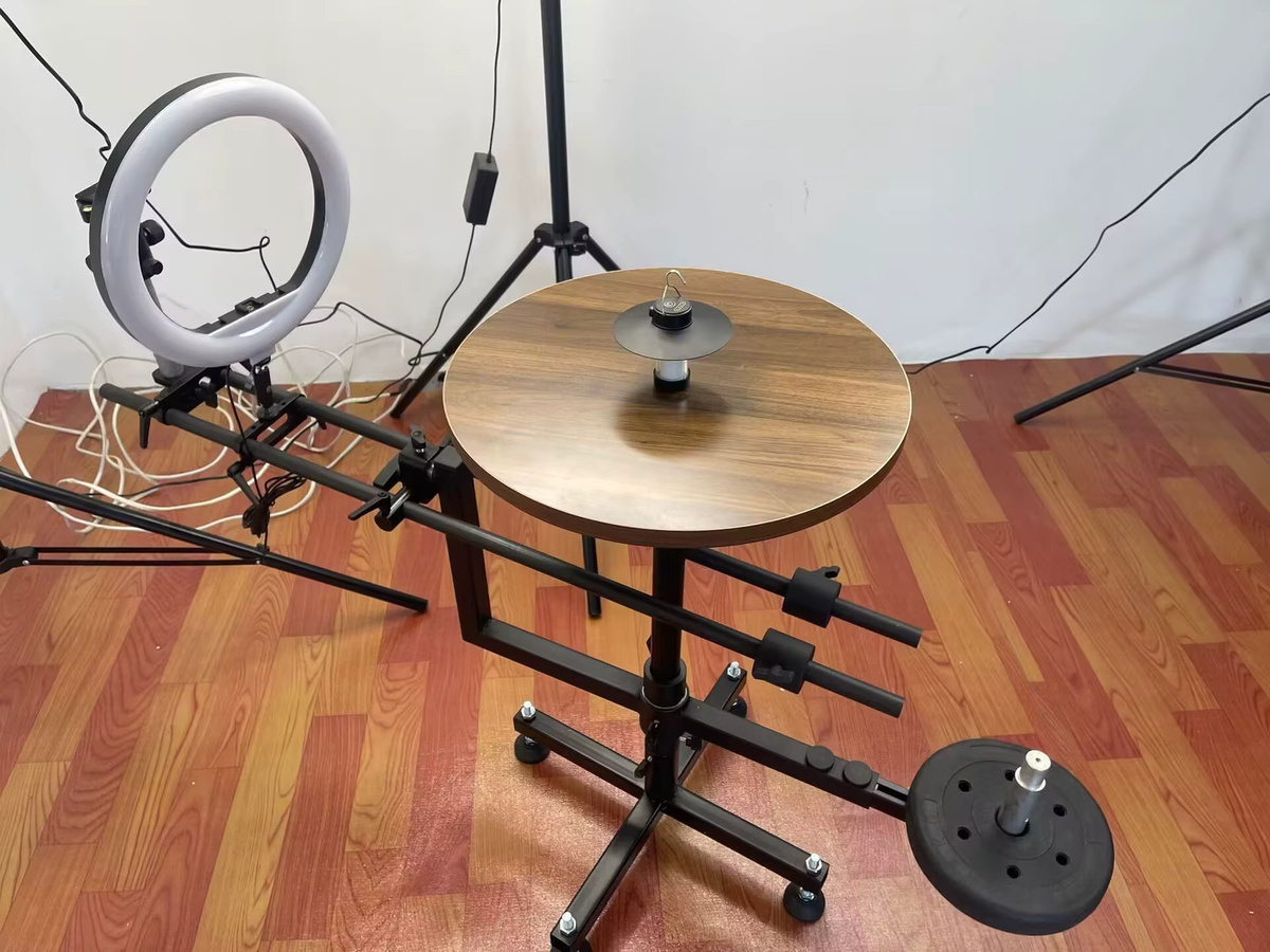 RingTeam 360 Grad Panorama Fotoständer mit Drehfunktion für Foto- und Videoaufnahmen in Schwarz - Bild 2