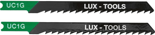 LUX-TOOLS Stichsägeblätter für Holz mit U-Schaft, HCS Stahl, Schwarz - Bild 1