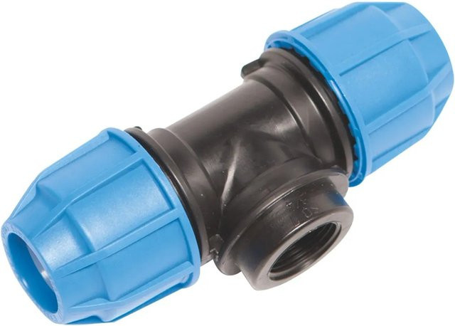 LUX-TOOLS T-Stück für PE-Rohre 3/4 Zoll aus Kunststoff - Bild 1