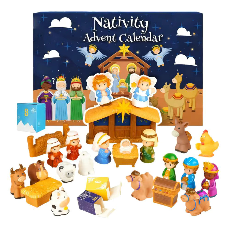 Dekorativer Adventskalender für Weihnachten 2025 in Blau und Multicolour für Kinder, Jungen, Mädchen und Erwachsene - Bild 7
