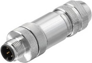 Weidmüller Sensor-Aktor-Steckverbinder M12 Stecker unkonfektioniert gerade 5-polig silber - Bild 1