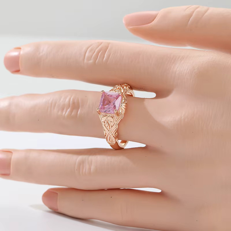 YoYo Ring, Rosa Synthetischer Zirkonia, Damen - Bild 2