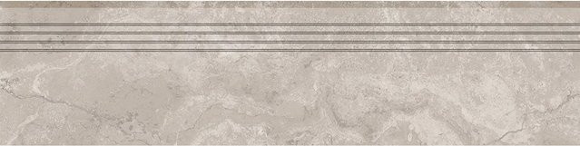Feinsteinzeug Trittstufe Massa Grigio von UNITED TILE UND MOSAIC, grau, glasiert, Lappato, Rektifiziert, Breite: 30 cm, Länge: 120 cm - Bild 1