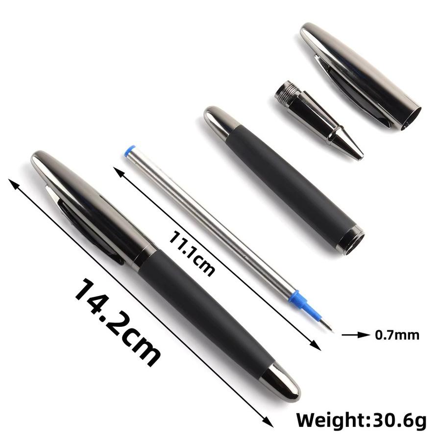 Genkky Rollerball Gel Stift aus Metall in Gold und Schwarz - Bild 2