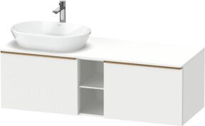 Duravit Waschtischunterschrank D-Neo Wandmontage, Farbe Braun und Weiß, B/T/H: 140 x 55 x 45,9 cm - Bild 1