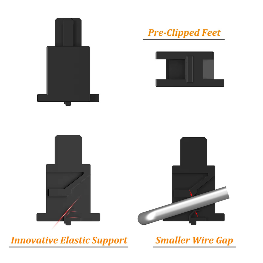 DUROCK Plate Mount Stabilisatoren V3 in Schwarz für 2U, 6,25U und 7U Tastaturen mit vorgeschnittenem Vorbau zur Minimierung von Wire Wobble - Bild 2