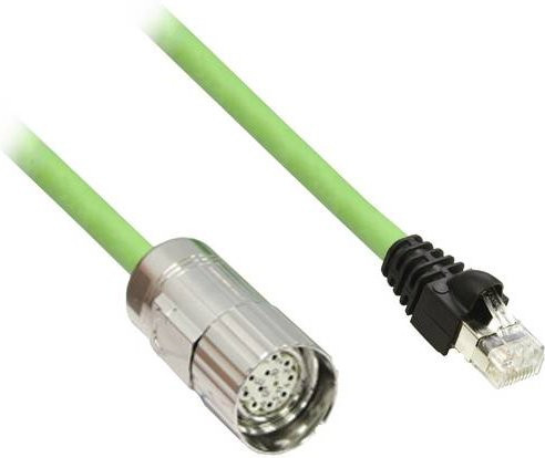 Schneider Electric VW3E2094R500 Encoderkabel in Grün mit Ethernet/LAN Anschluss - Bild 1