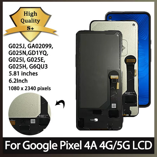 GD1YQ Premium LCD Display Touchscreen Digitizer Panel für Google Pixel 4a 4G und 5G - Bild 1