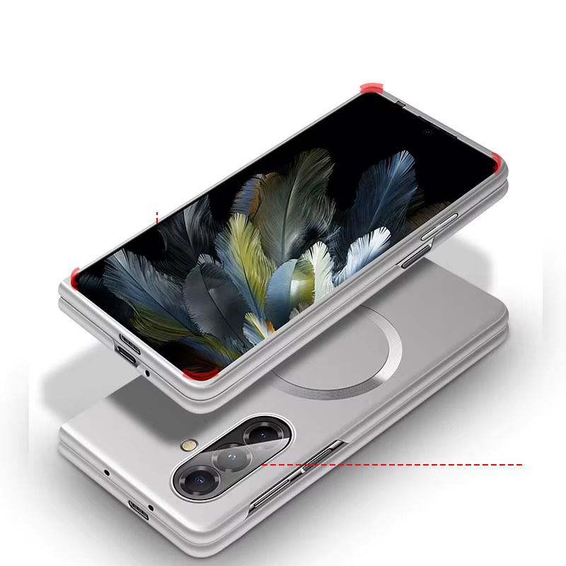 RUWANGAA MagSafe Magnetische Schutzhülle für Samsung Galaxy Fold 6 5 4 3 in Silver - Bild 3