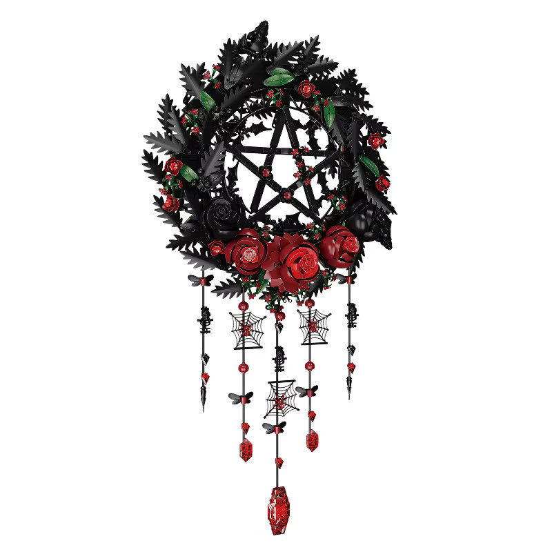 Dunkel-Gotische Kreuz-Totenkopf-Mond-Sanduhr, Konstruktionsbausteine, Fantasy - Bild 4