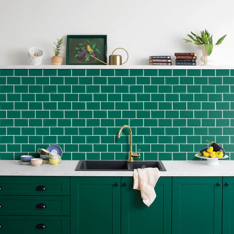 Vividtiles Wandfliesenaufkleber Subway Tile aus Vinyl, selbstklebend, Mehrfarbig, 10 Blatt - Bild 6