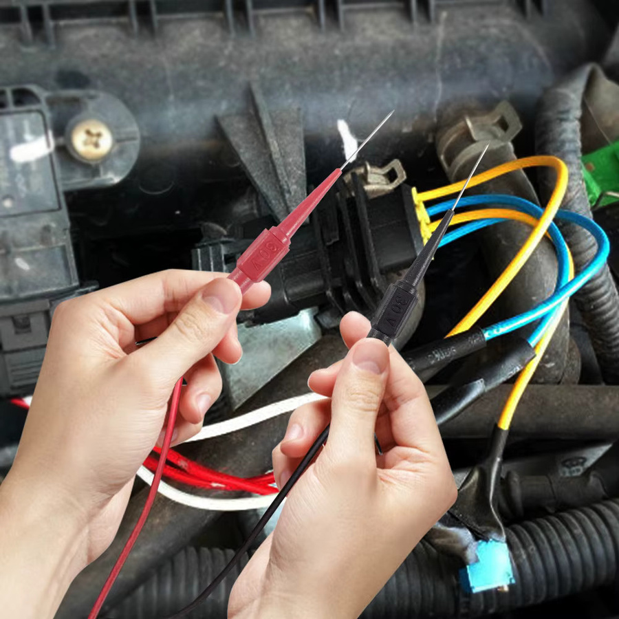 YLZ 30 Stück Auto-Spitzen-Sonden Diagnose-Tools Multimeter-Messleitungen Verlängerung Piercing-Nadelspitzen in Rot - Bild 4