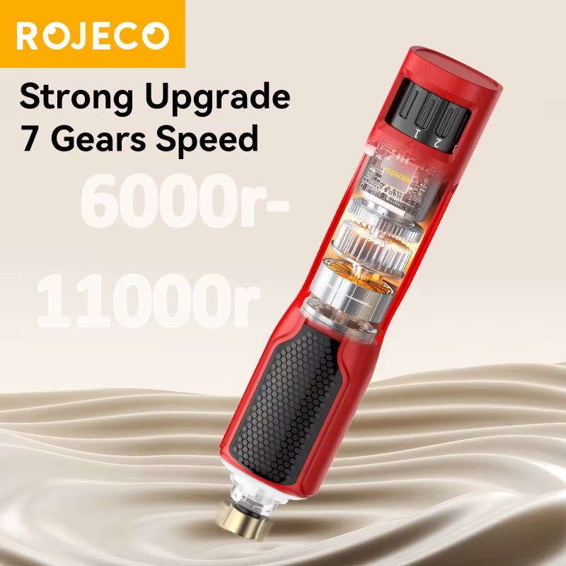 ROJECO Elektrischer Haustier-Nagelschleifer in Rot mit LED-Licht und 7 einstellbaren Geschwindigkeiten für Hunde und Katzen - Bild 2