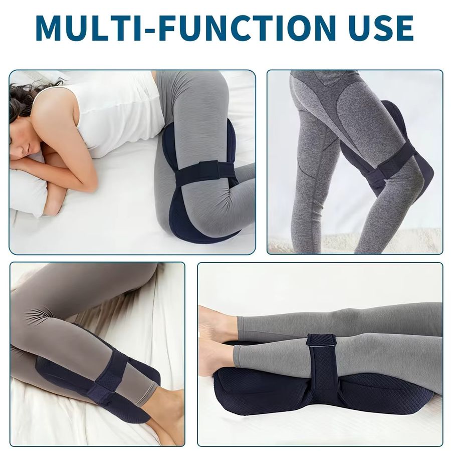 Ergonomisches Kniekissen von OOAGE in Grau für Seitenschläfer zur Linderung von Rücken-, Hüft- und Gelenkschmerzen - Bild 6