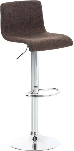 DELUKE Barhocker BERLIN Barstuhl mit Lehne in Braun aus Stoff mit 360 Grad Drehsitz und modernem Design, B/T/H: 39 x 36 x 110 cm - Bild 1