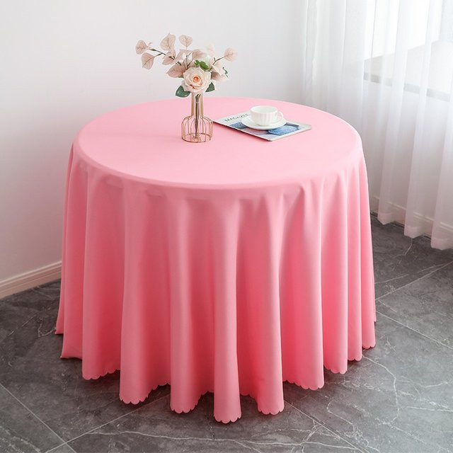 Runde Dacron Tischdecke von Bilu in Lake Blue für Hochzeiten, Bankette und Partys - Bild 1