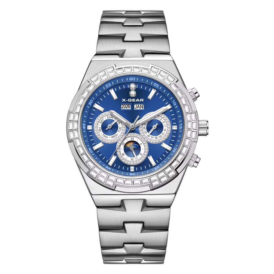 X-GEAR Armbanduhr Edelstahl, silber, Herren - Bild 5