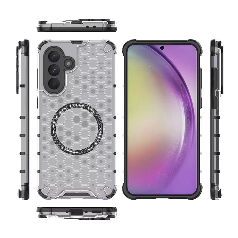 Magnetische und stoßfeste Handyhülle in Transparent für Samsung Galaxy S23 S24 Plus S25 Ultra A55 A16 A36 A56 mit durchscheinender Rüstung und Hartschale - Bild 4