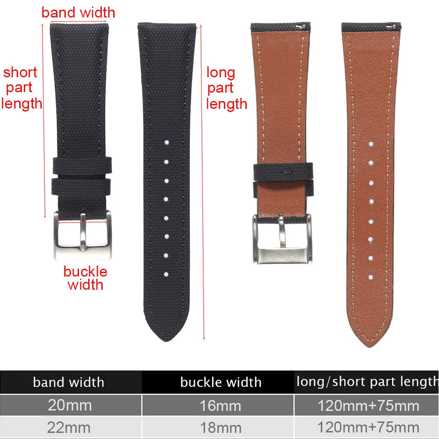 Uhrenarmband Nylon, Textil/NATO, Unisex, 20mm 22mm - Bild 1