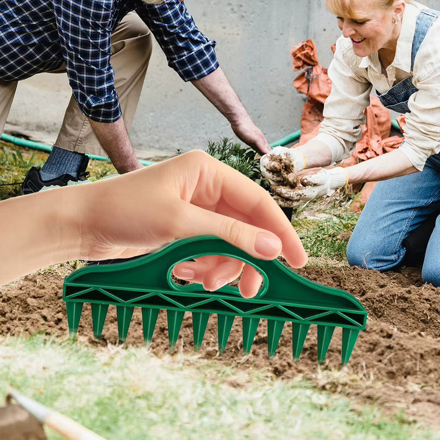 YTYIN Hand-Sämaschine mit 12 Löchern in Grün für effizientes Säen und Saatgut-Einbringung - Bild 3