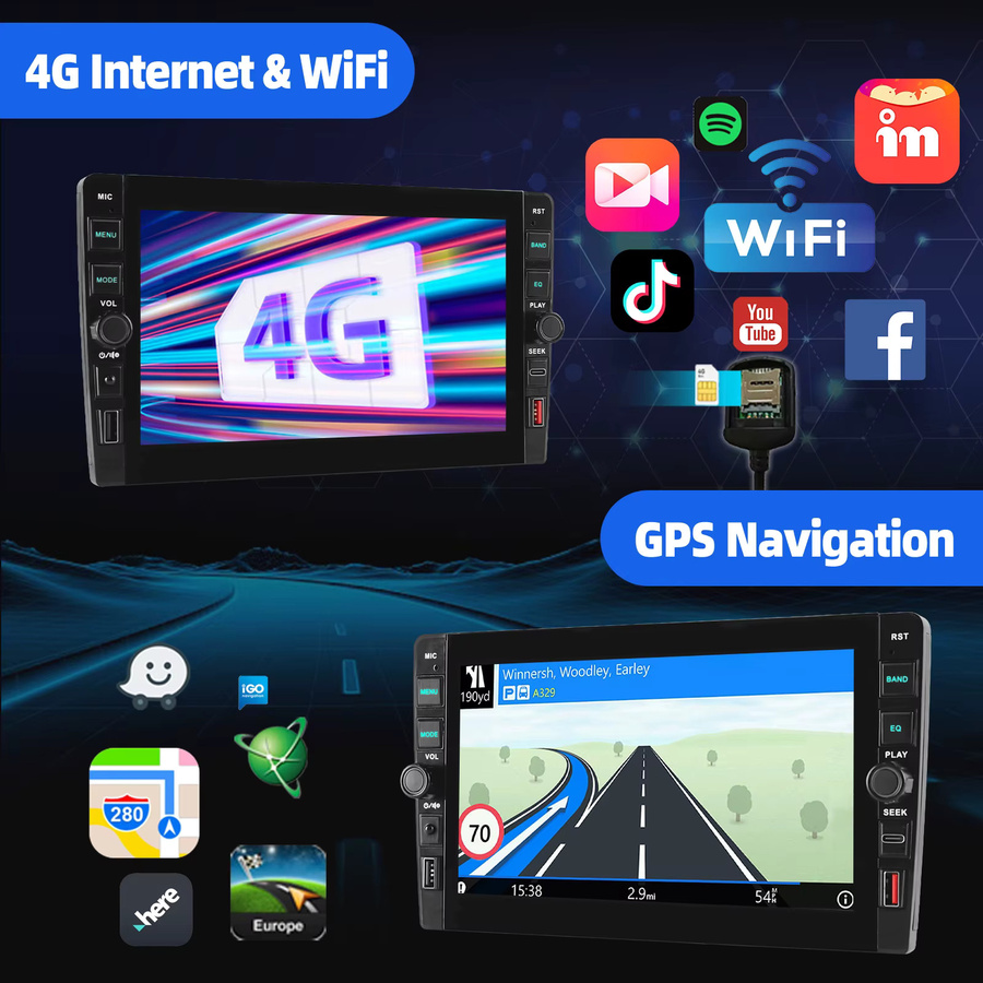MOPECT Android 15 Autoradio für Volkswagen Polo 6R 6C 2009-2017 mit 8 Zoll Touchscreen, 6GB RAM + 128GB Speicher, CarPlay, Bluetooth, GPS, 4G, DAB und AHD in Schwarz - Bild 4