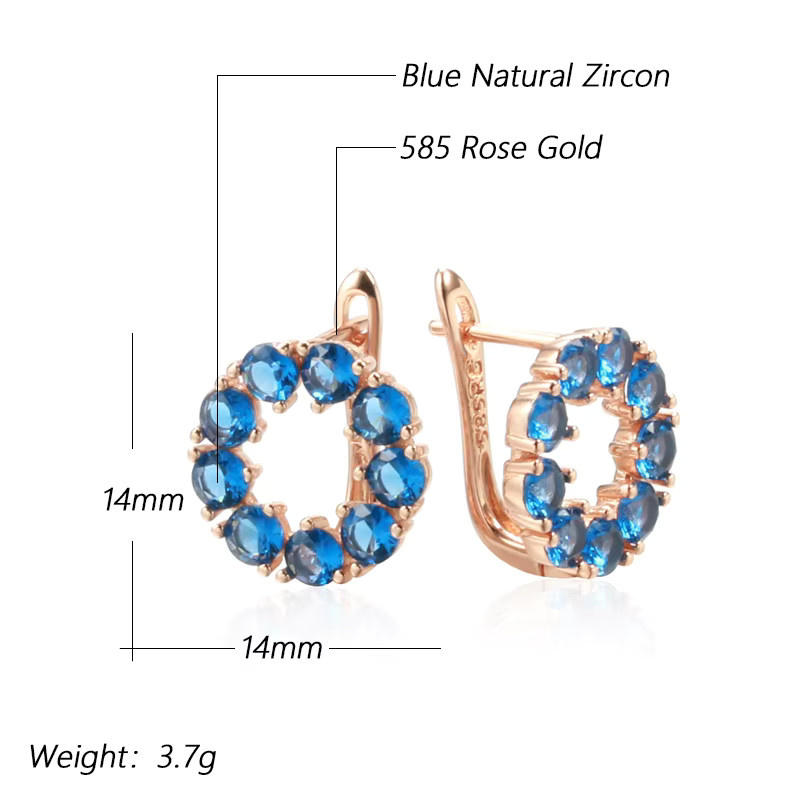 Kinel Ohrringe, Roségold Farbe, Zirkonia, Damen - Bild 2