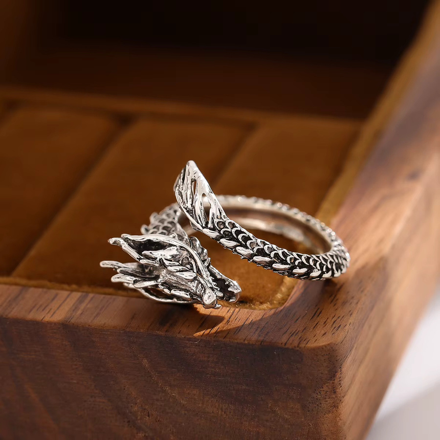 ZTRLIUA Ring 925 Silber, Drache, Unisex - Bild 4