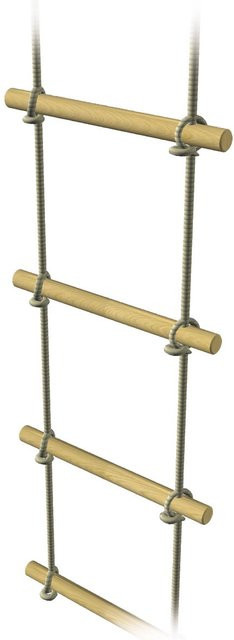 Strickleiter Spielgerät aus Sisalseil in Braun, Höhe: 225,0 cm - Bild 1