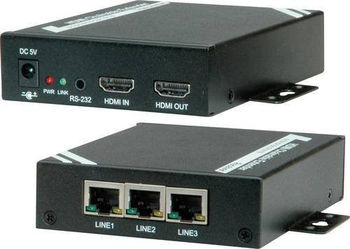 Roline HDMI Extender 14.01.3468 Schwarz 100 m - Bild 1